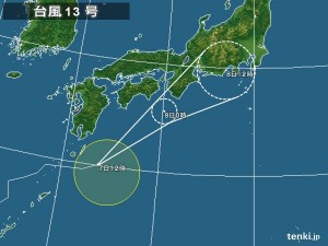 台風13号